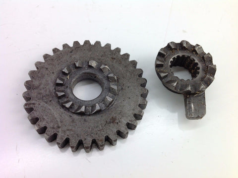 KAWASAKI KX 125 1990-1991 KICK START SHAFT GEARS 0007B