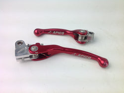 HONDA CR 250 2001 APICO FRONT BRAKE CLUTCH FLEXI LEVERS RED 0002C