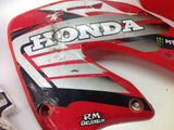 HONDA CR 250 2001 PLASTICS KIT SET MUD GUARD RED SHROUDS SIDE PANNELS 0002C